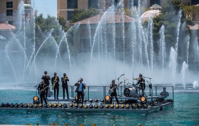 Panic At The Disco AV Vegas on Floating Stage Bellagio Fountains Las Vegas