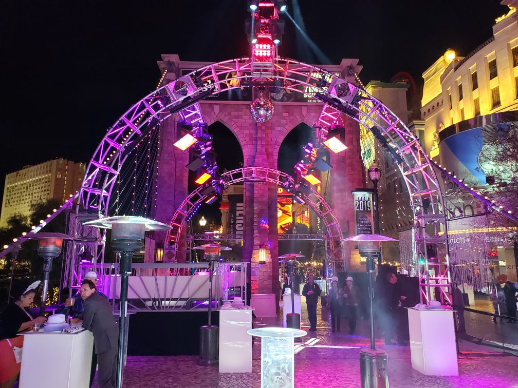 New Years Eve Structure AV Vegas Circular Truss Arch